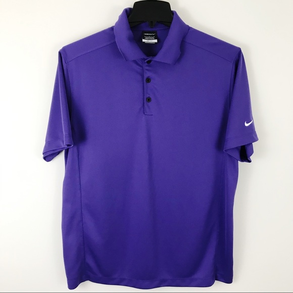 Nike Golf Dri Fit Purple Polo Shirt 